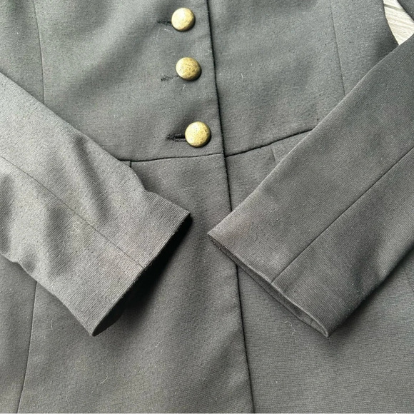 Tobias Black Military Style Button Down  Fitted Blazer - Picture 7 of 16